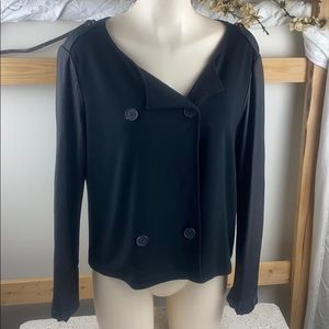 PJK Patterson J Kincaid Leather Sleeve Jacket